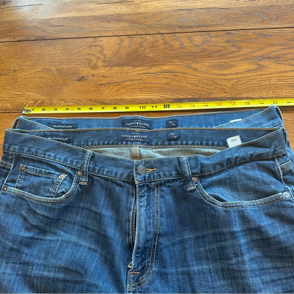 Lucky Brand 410 Athletic Slim Men’s Jeans Size 40 x 34 Two Pair - Picture 8 of 13